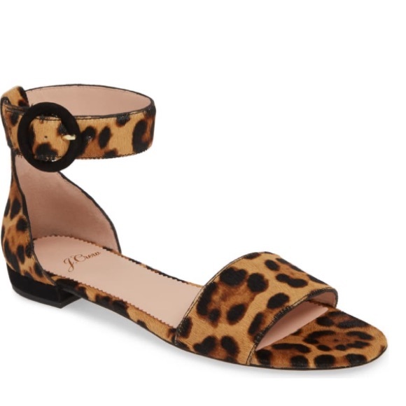 j crew leopard sandals